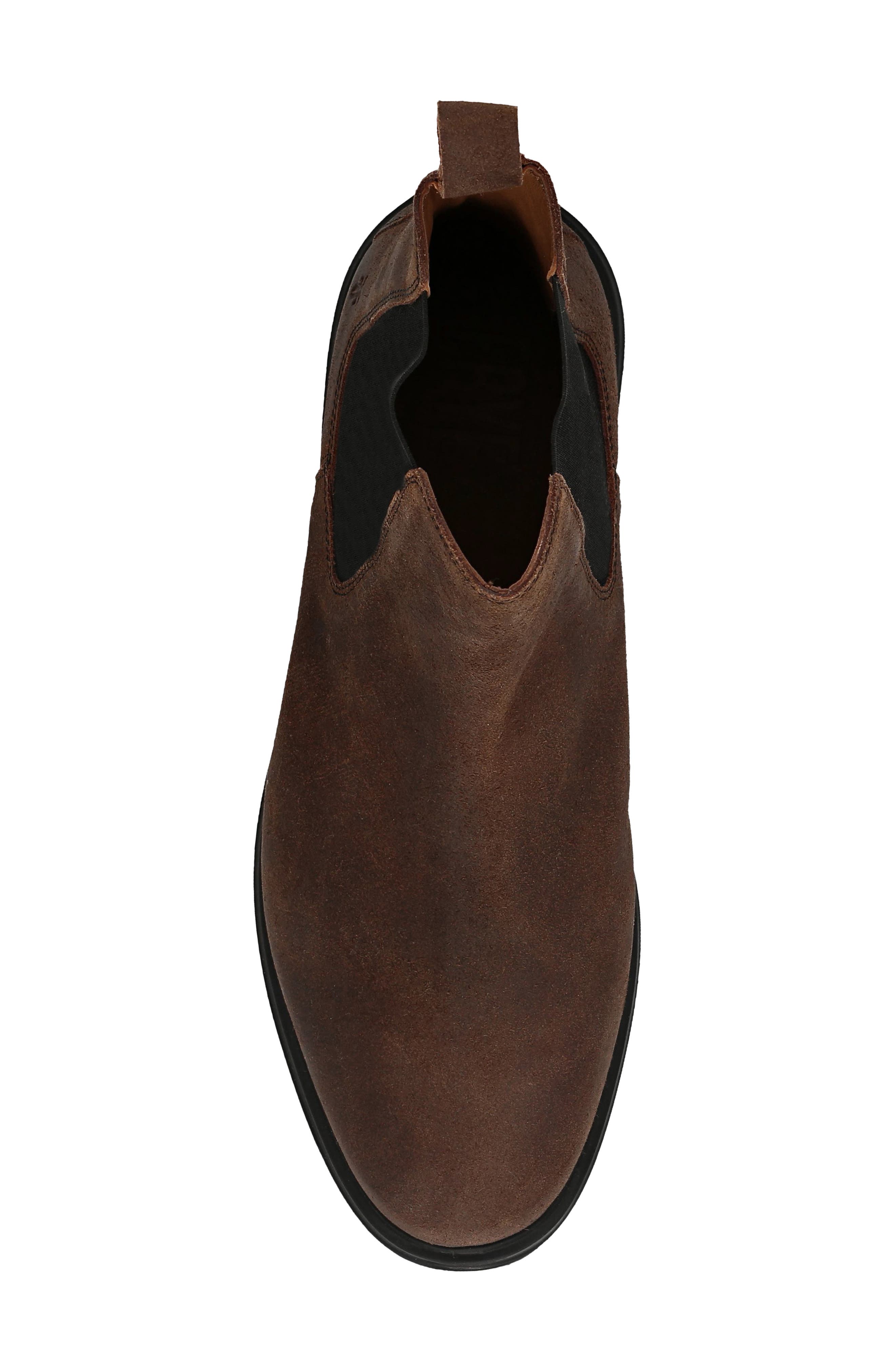 Frye Connor Suede Chelsea Boot, Alternate, color, Dark Walnut
