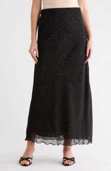Parker Leopard Mesh Maxi Skirt