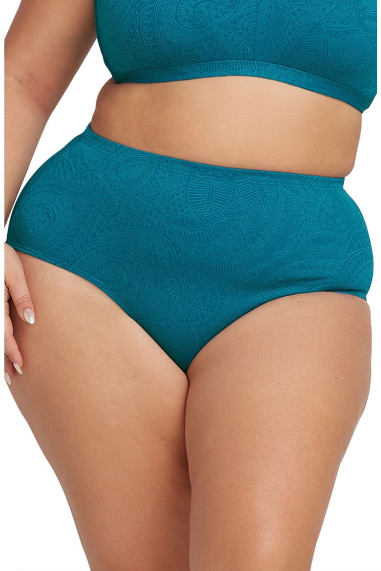 Renoir High Waist Bikini Bottoms, Main, color, JEWEL