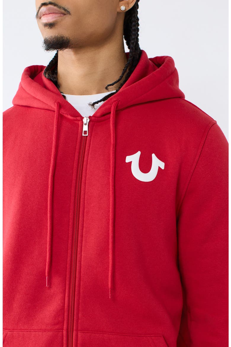 Retro Full Zip Hoodie, Alternate, color, TRV RED