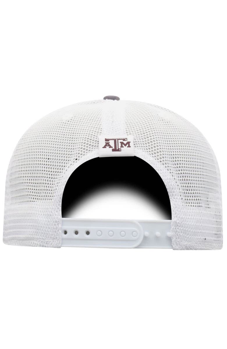 TOP OF THE WORLD Men's Top of the World  Gray/White Texas A&M Aggies Victory Adjustable Hat, Alternate, color, 