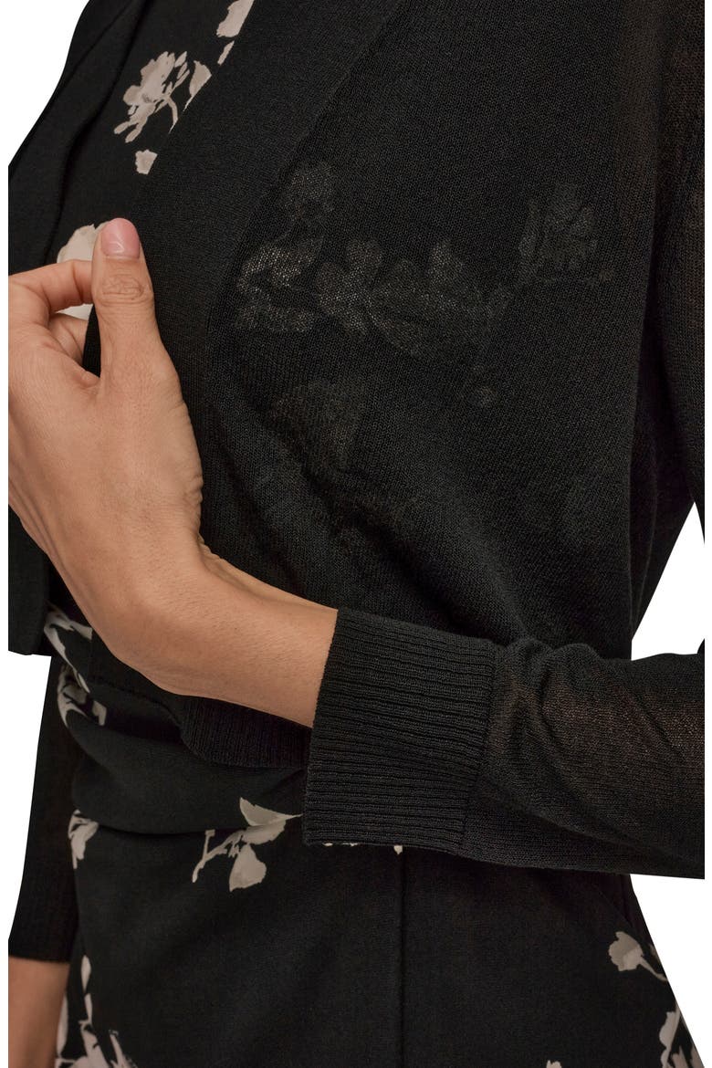 Open Shrug Cardigan, Alternate, color, BLACK