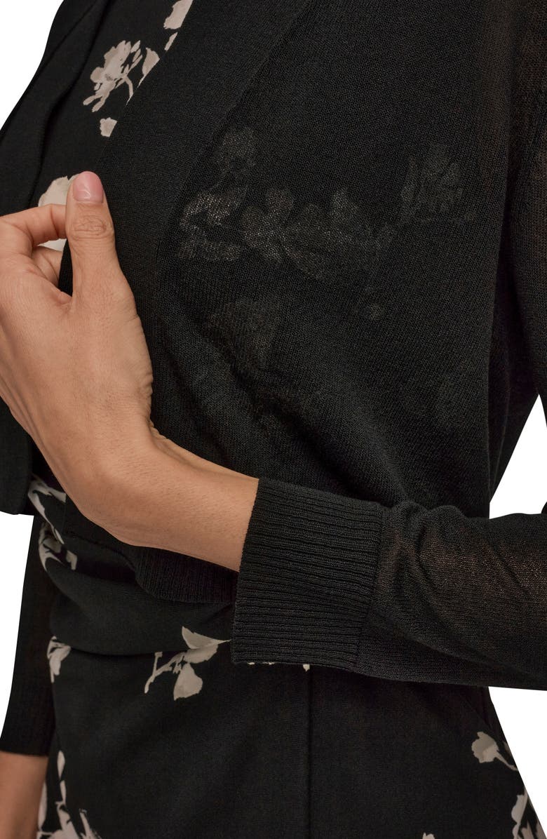 Donna Karan New York Open Shrug Cardigan, Alternate, color, Black