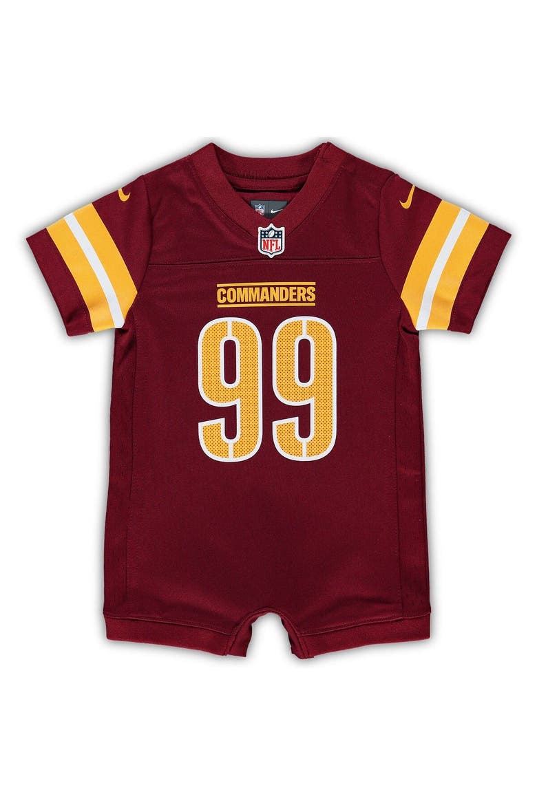 Newborn & Infant Nike Chase Young Burgundy Washington Commanders Game Romper Jersey, Alternate, color, Burgundy