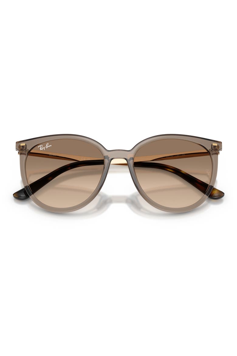 RB4464L 54mm Gradient Round Sunglasses, Alternate, color, CARAMEL / BROWN GREY