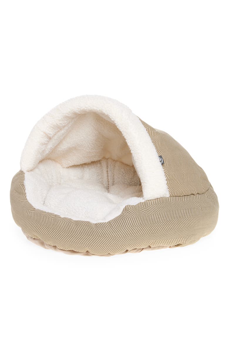 Precious Tails Details Pet Cave Fleece Lined Pet Bed, Main, color, 
