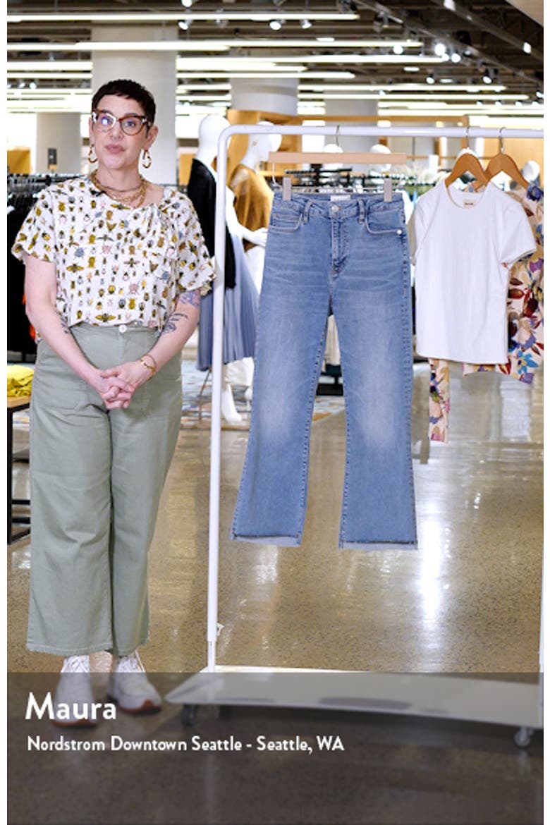 Le Crop Mini Bootcut Raw Step Hem Jeans video