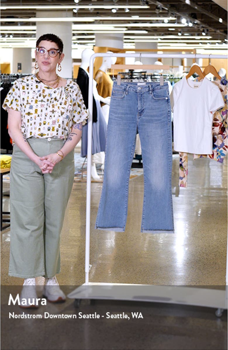 Le Crop Mini Bootcut Raw Step Hem Jeans, sales video thumbnail