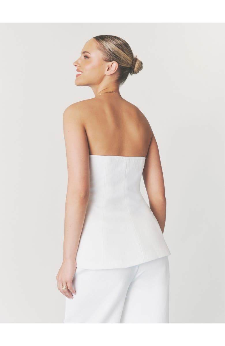 Six Stories Verity Tailored Bandeau Longline Top, Alternate, color, White