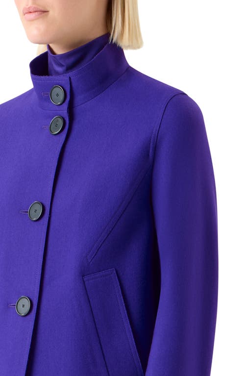 Akris Punto Wool Blend Felt Jacket In Blue