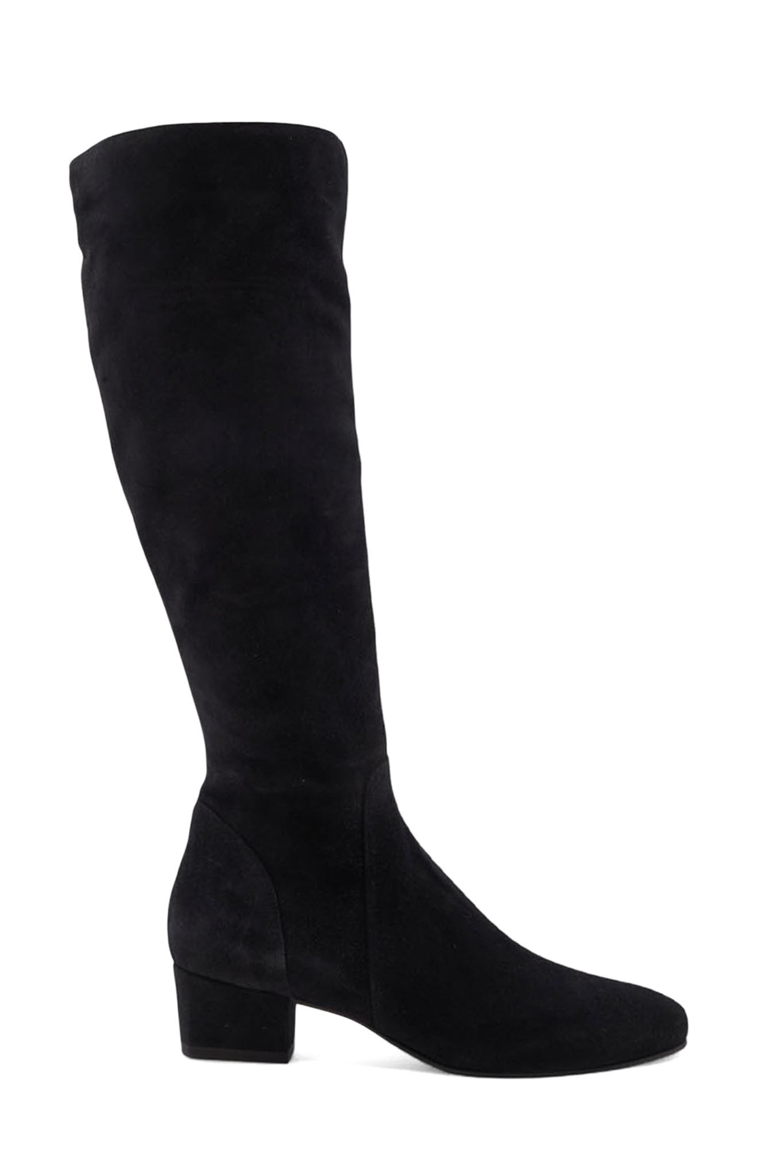 Aquatalia Serafina Weatherproof Knee High Boot, Alternate, color, Black Suede