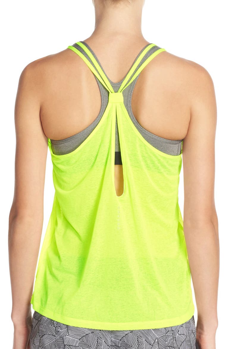'Cool Breeze' Racerback Dri-FIT Tank, Alternate, color, VOLT/ REFLECTIVE SILVER