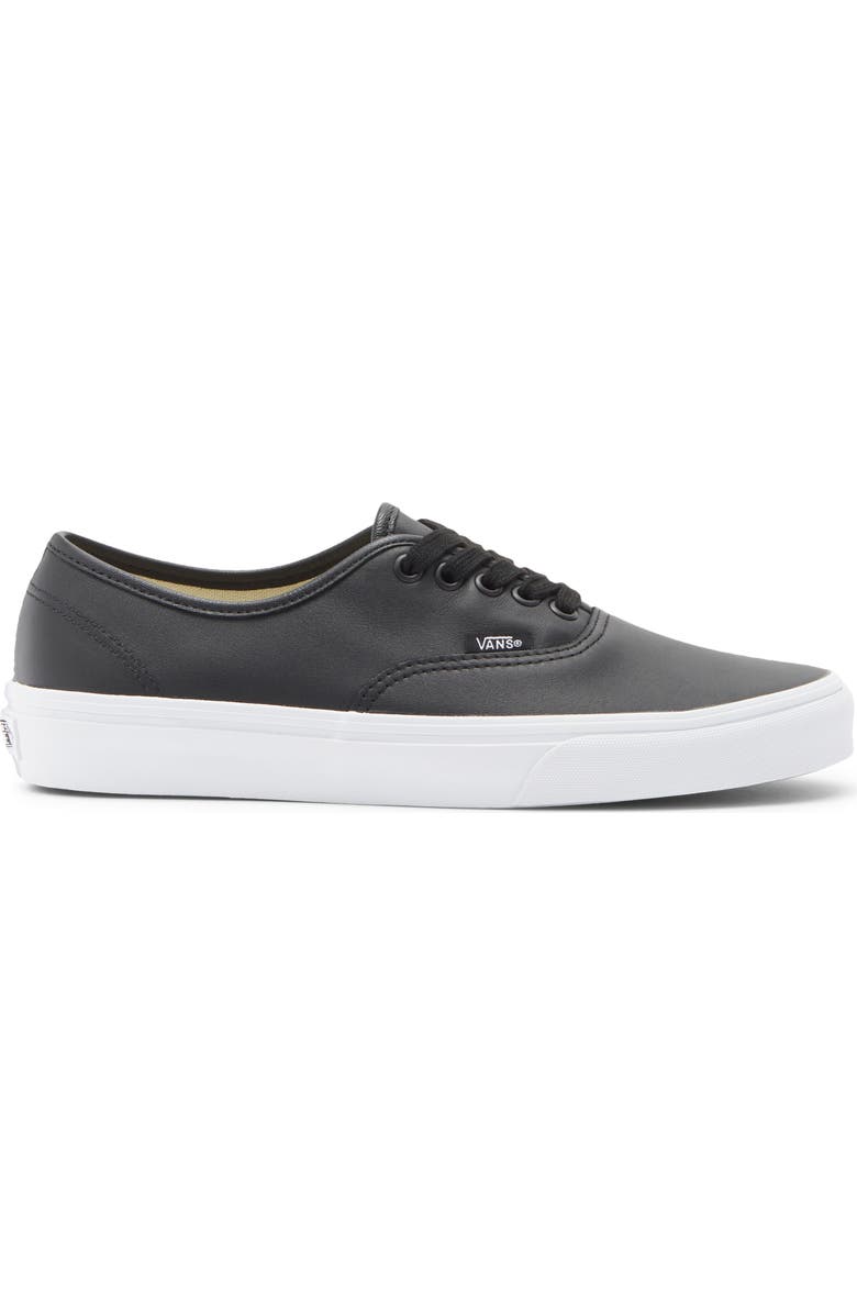 Vans Authentic Leather Sneaker, Alternate, color, Leather Black/True White