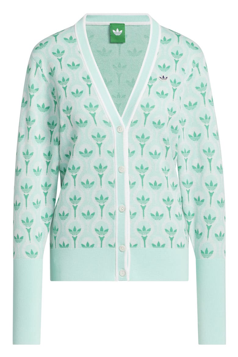 Club Cardigan, Alternate, color, WHITE/ CLEAR MINT