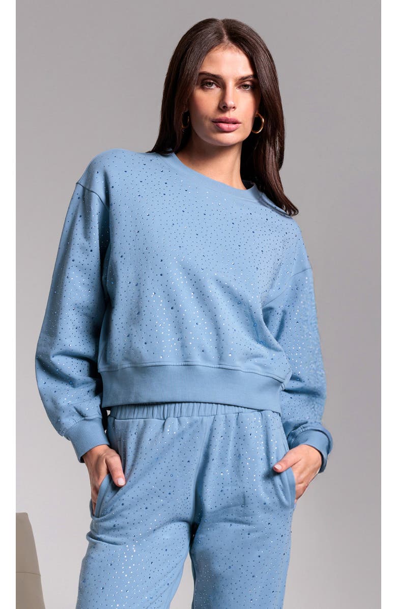Generation Love Colby Compact Crystal Sweatshirt, Alternate, color, Blue