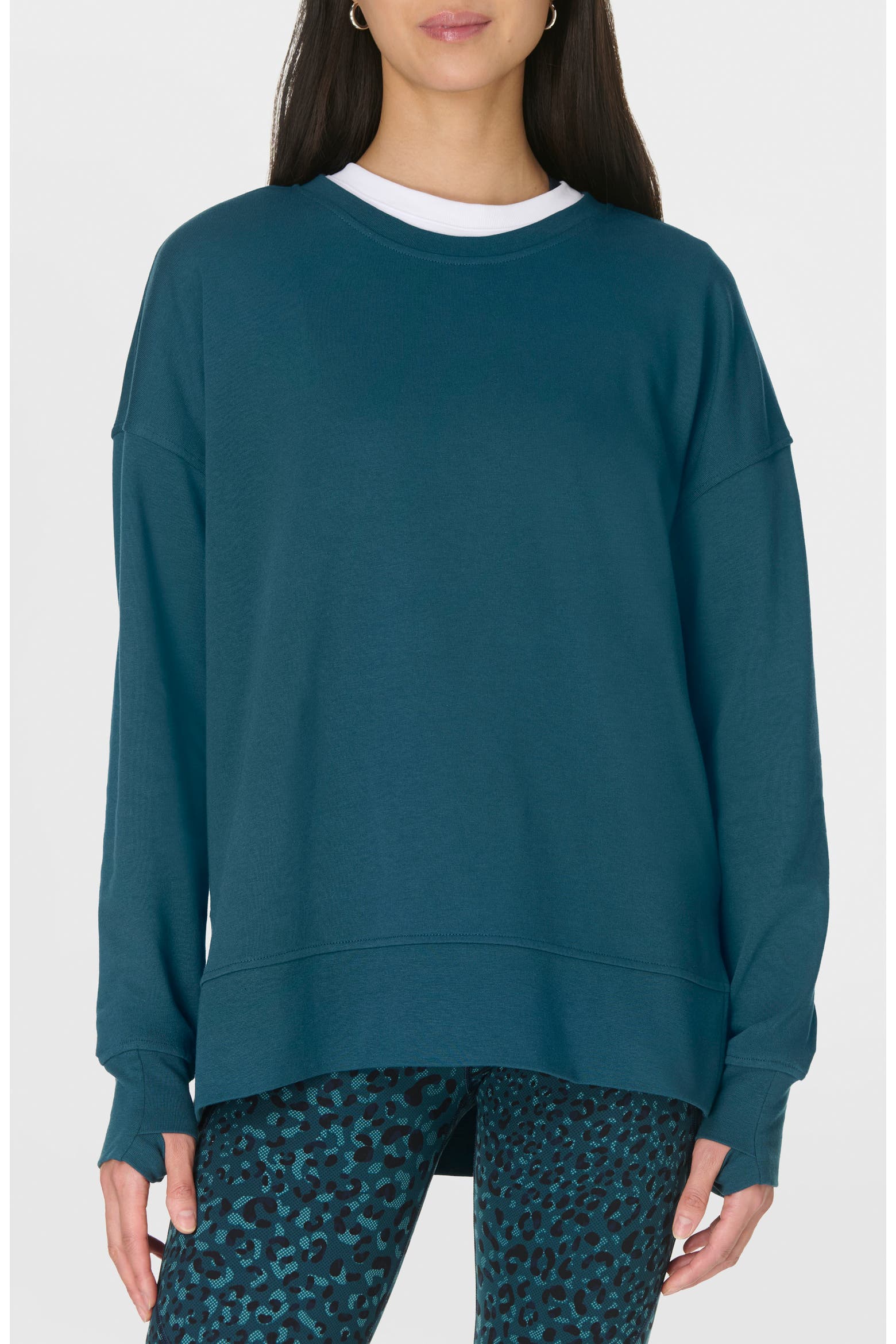 Colourful Rack For Classes Sweaty Betty After Class Stripe Longline Sweatshirt (Women) | Nordstromrack