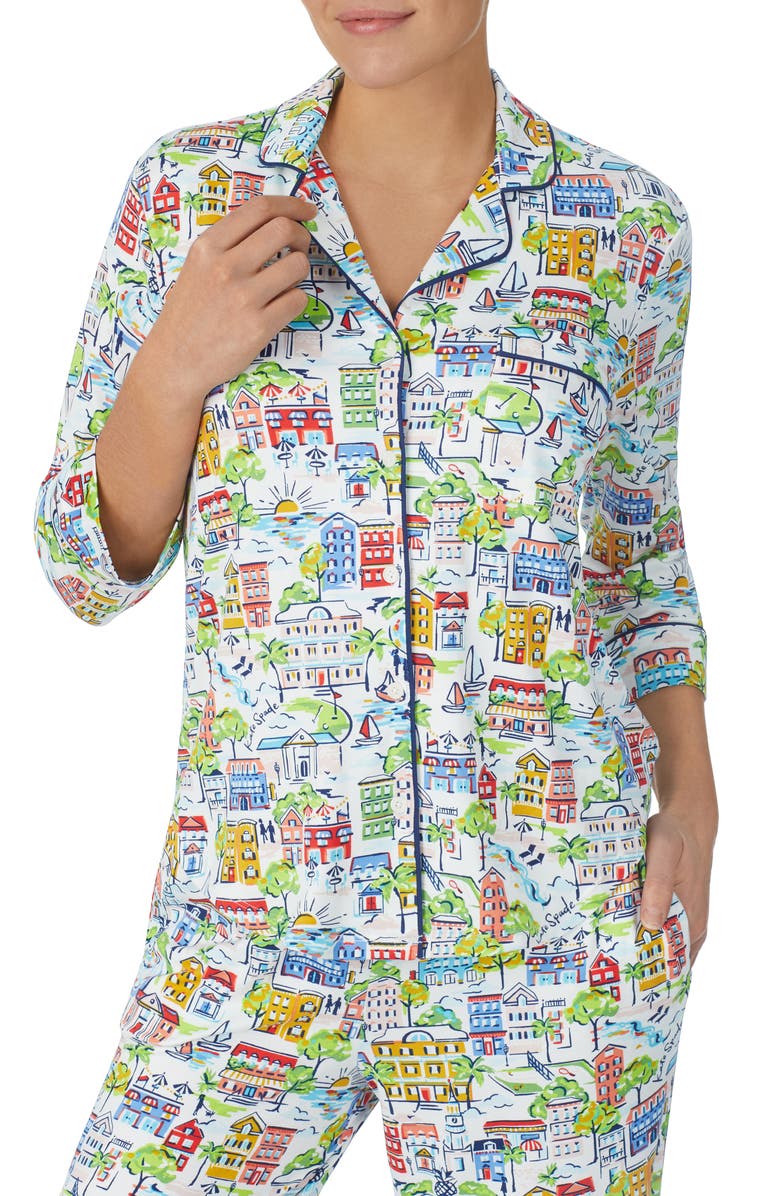 Kate Spade New York print pajamas, Alternate, color, 