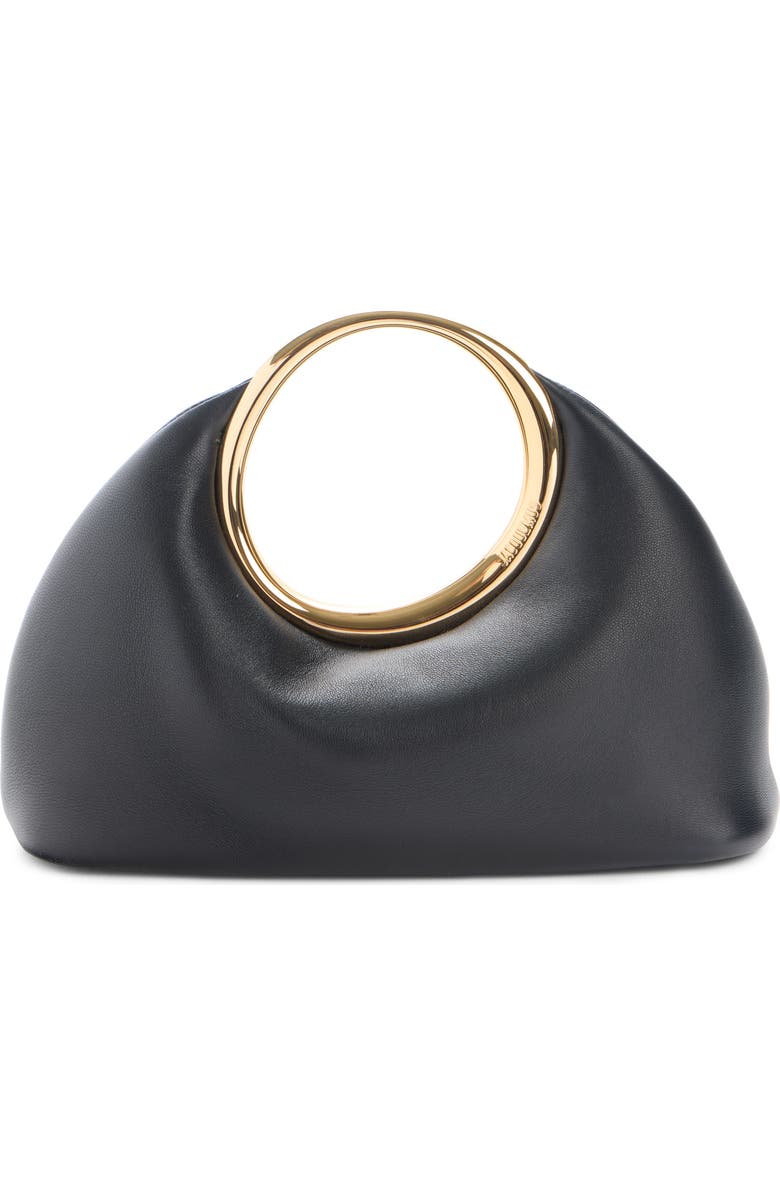 Jacquemus Le Petite Calino Leather Top Handle Bag, Main, color, Black 990
