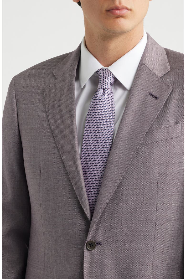 Pale Purple Virgin Wool Suit, Alternate, color, DARK PURPLE