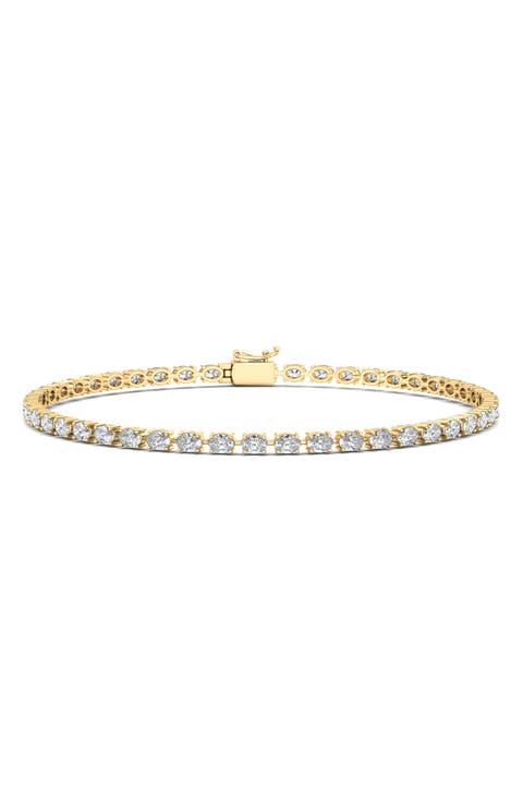 Oval Cut Lab Created Diamond Tennis Bracelet