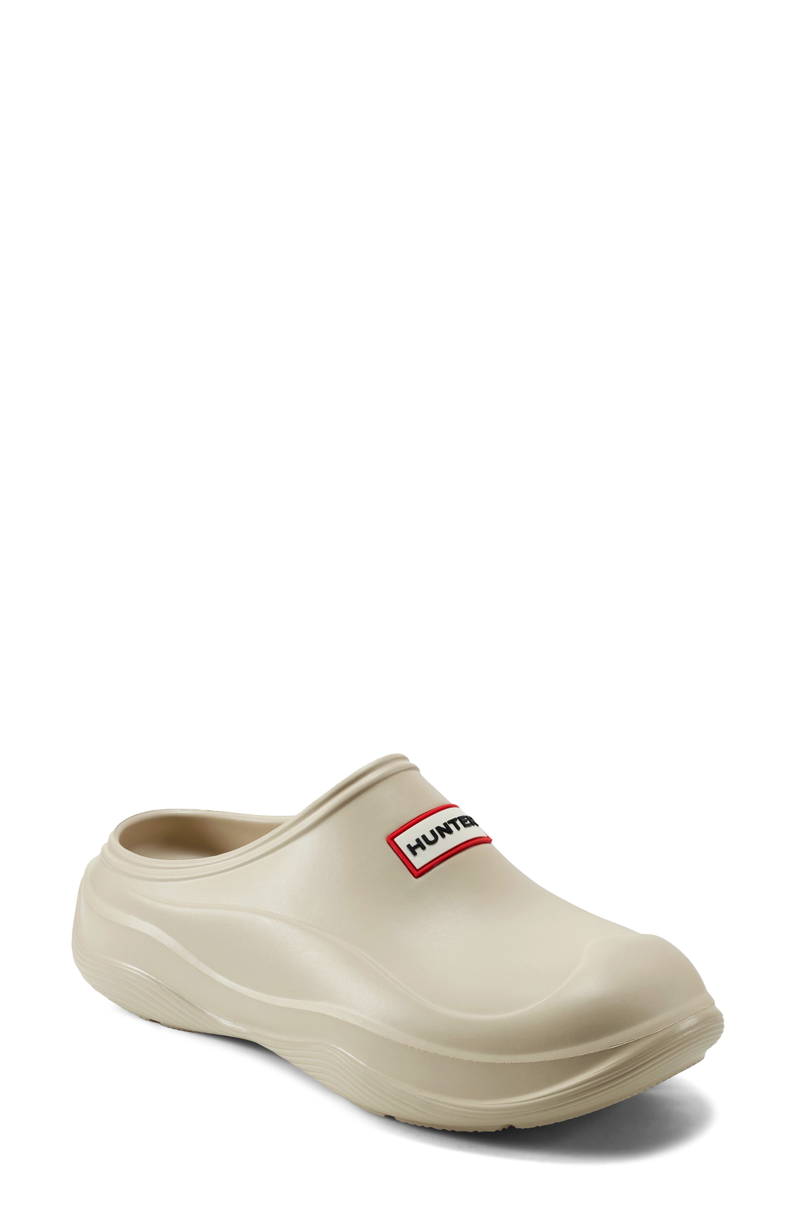 Hunter Elena Water Resistant Clog, Main, color, Light Natural