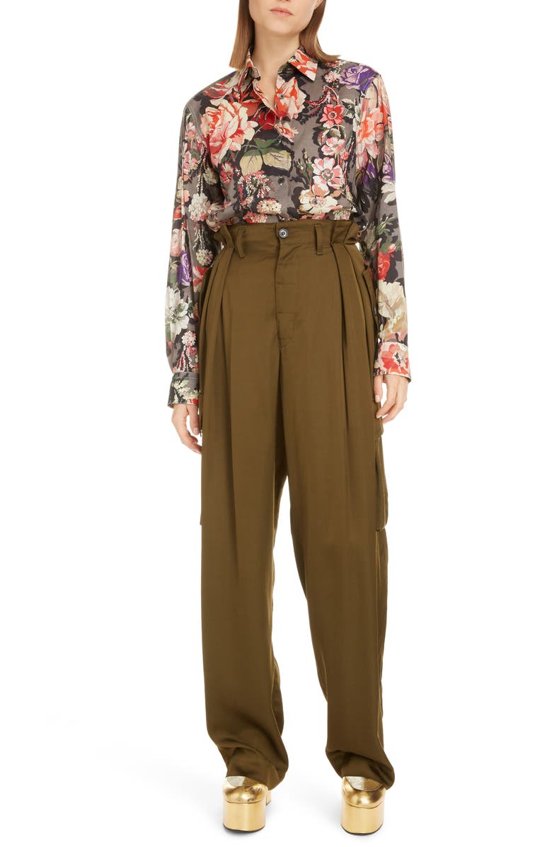 Dries Van Noten High Waist Wide Leg Pants, Alternate, color,
