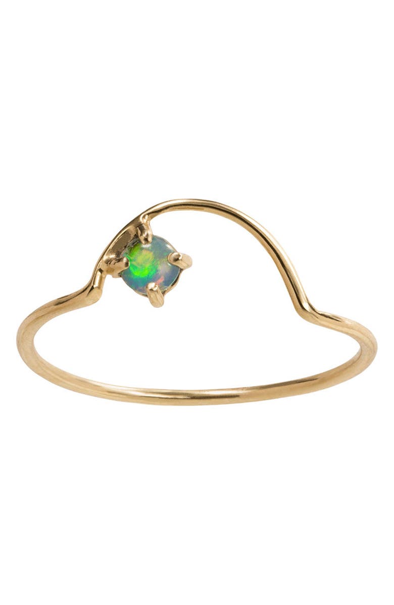 Wwake Offset Opal Arc Ring, Alternate, color, 