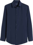 Mizzen+Main Leeward Solid Blue Button-Up Shirt