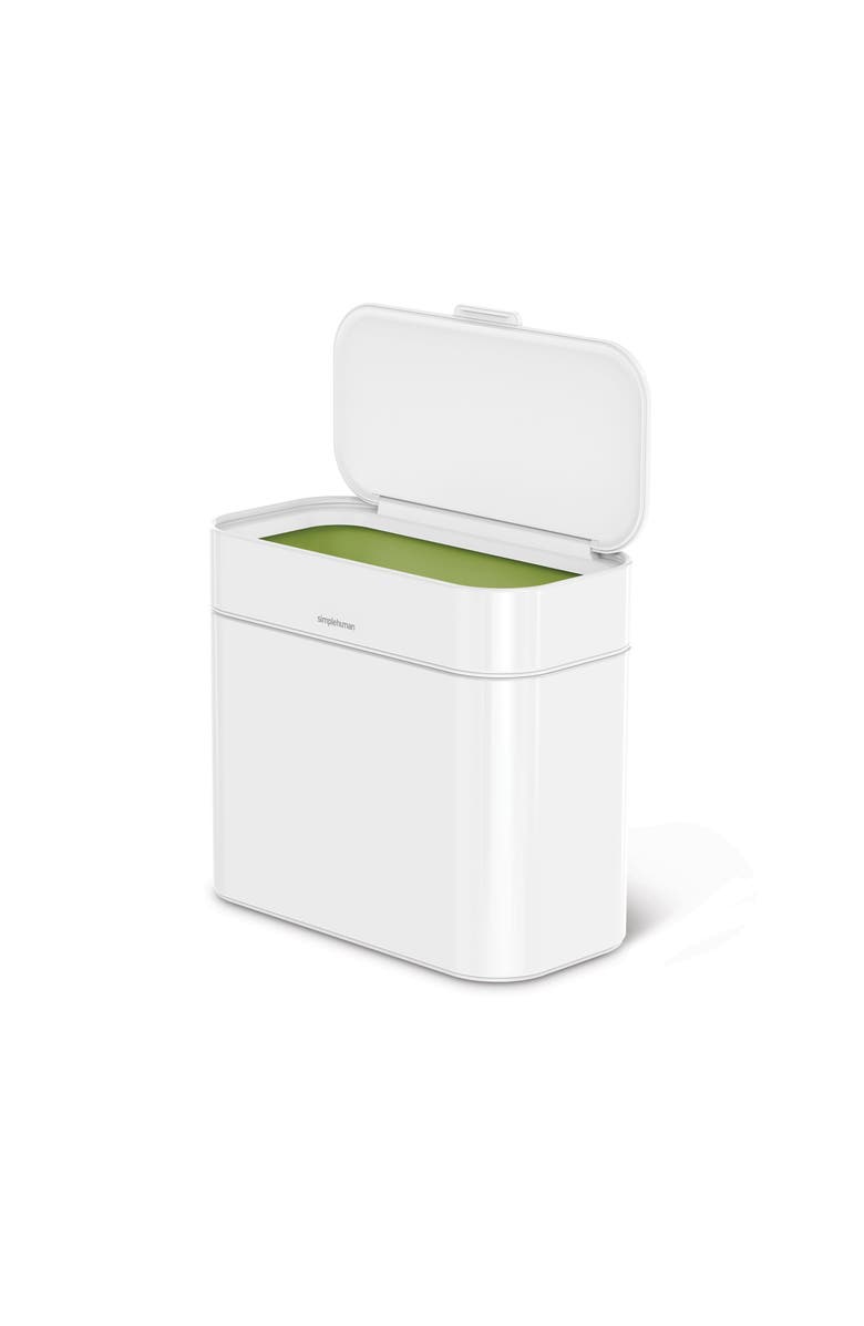 simplehuman 4L compost caddy, Alternate, color, White