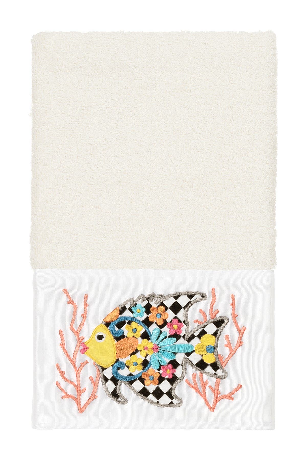 Linum Home Textiles Feliz Embellished Hand Towel - Cream | Nordstromrack