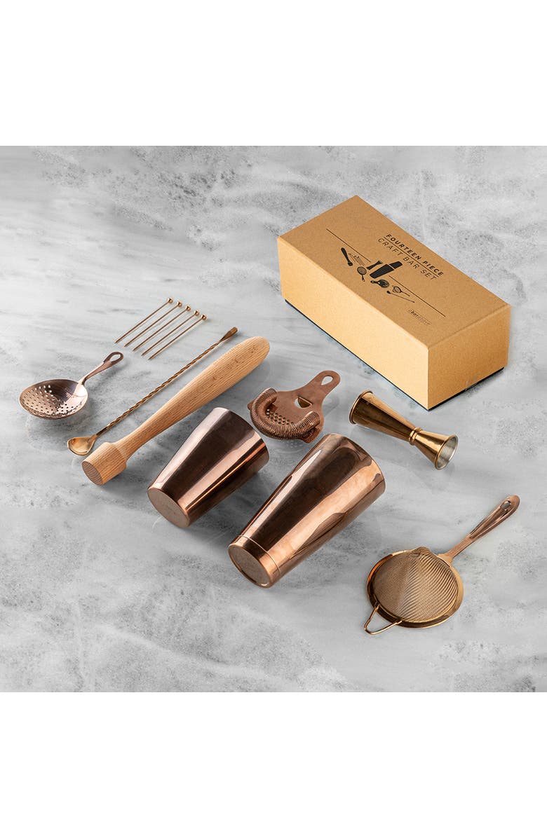 A Bar Above 14-Piece Craft Bar Set, Antique Copper, Alternate, color, Antique Copper