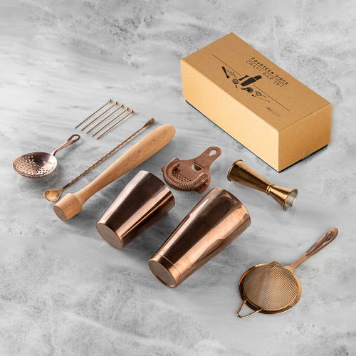 A Bar Above 14-piece Craft Bar Set, Antique Copper In Antique Copper