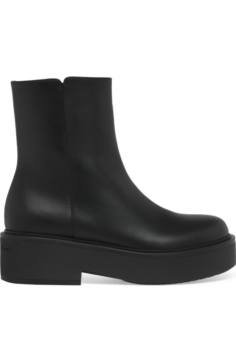 Gianvito Rossi Hiro Bootie Biker, Main, color, Black Calf Leather