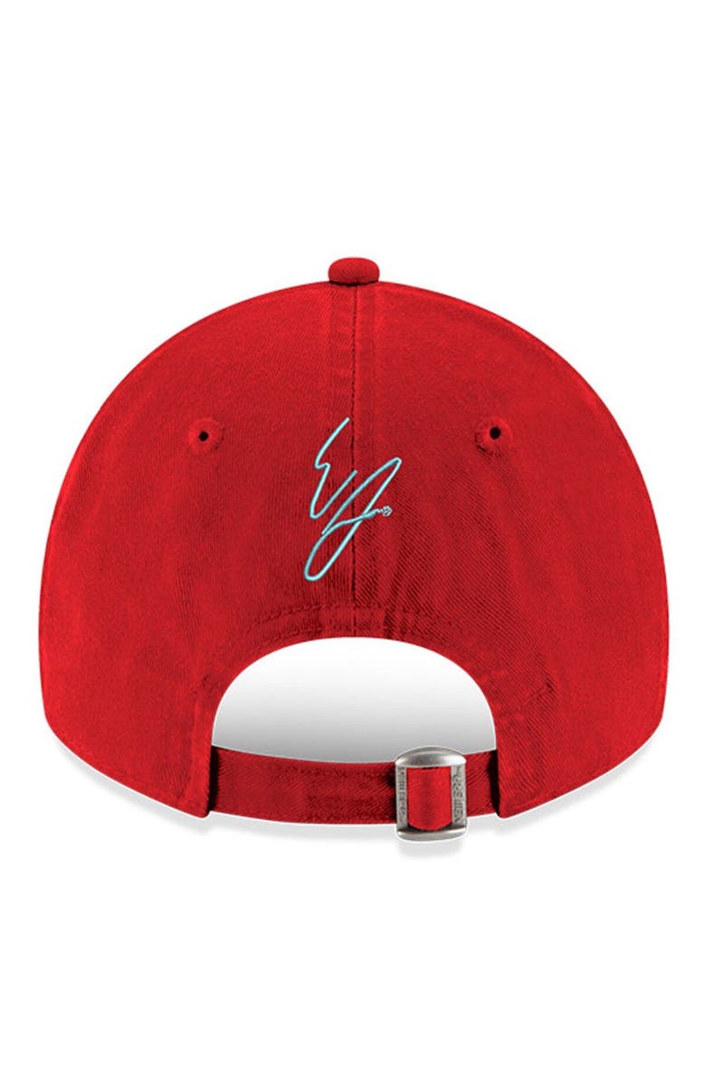 New Era Men's New Era Red Erik Jones Enzyme Washed 9TWENTY Adjustable Hat, Alternate, color, Red