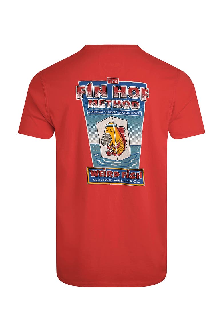 Fin Hof Back Print Artist T-Shirt, Alternate, color, Retro Red