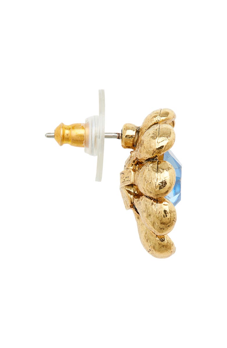 Oscar de la Renta Crystal Flower Stud Earrings, Alternate, color, 