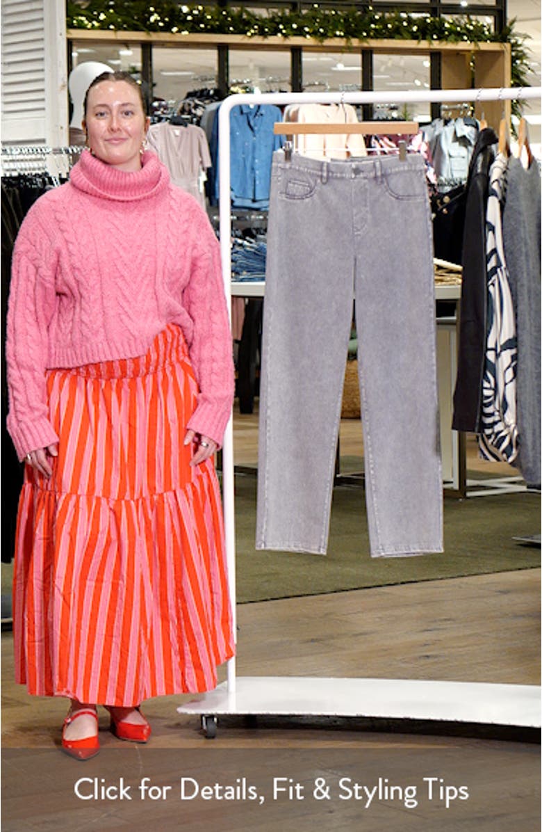 Recess Straight Leg Ankle Knit Jeans, sales video thumbnail