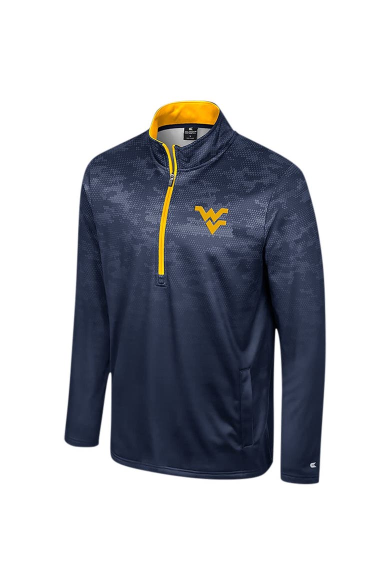 Men's Colosseum  Navy West Virginia Mountaineers The Machine Half-Zip Jacket, Alternate, color, Navy
