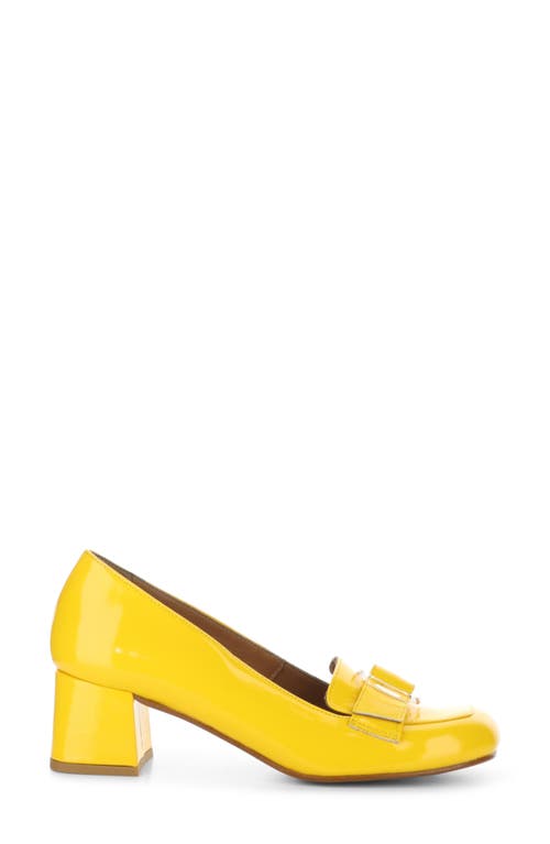 Fly London Sufi Block Heel Pump In Yellow