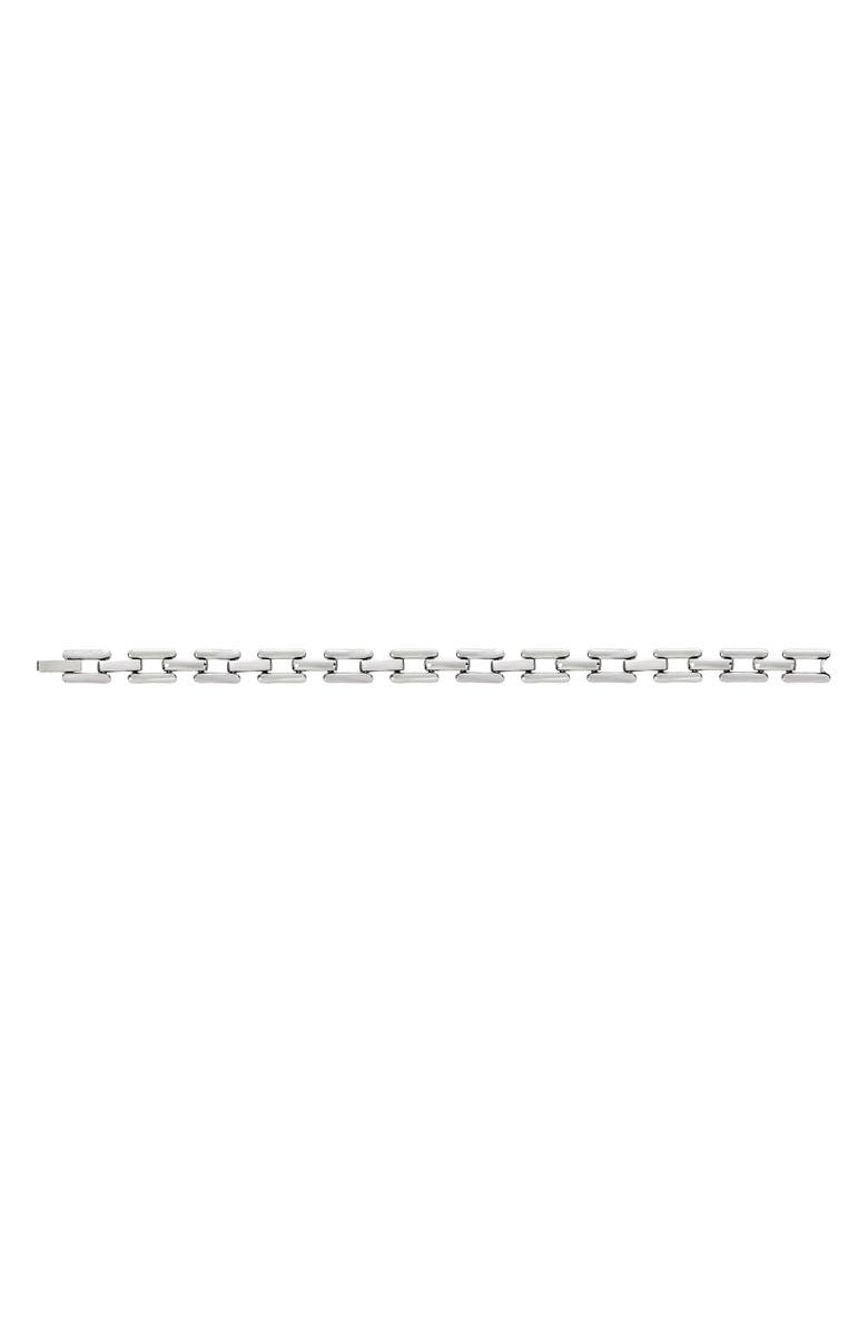 AMERICAN EXCHANGE Men's Square Linked Bracelet, Alternate, color, Silver