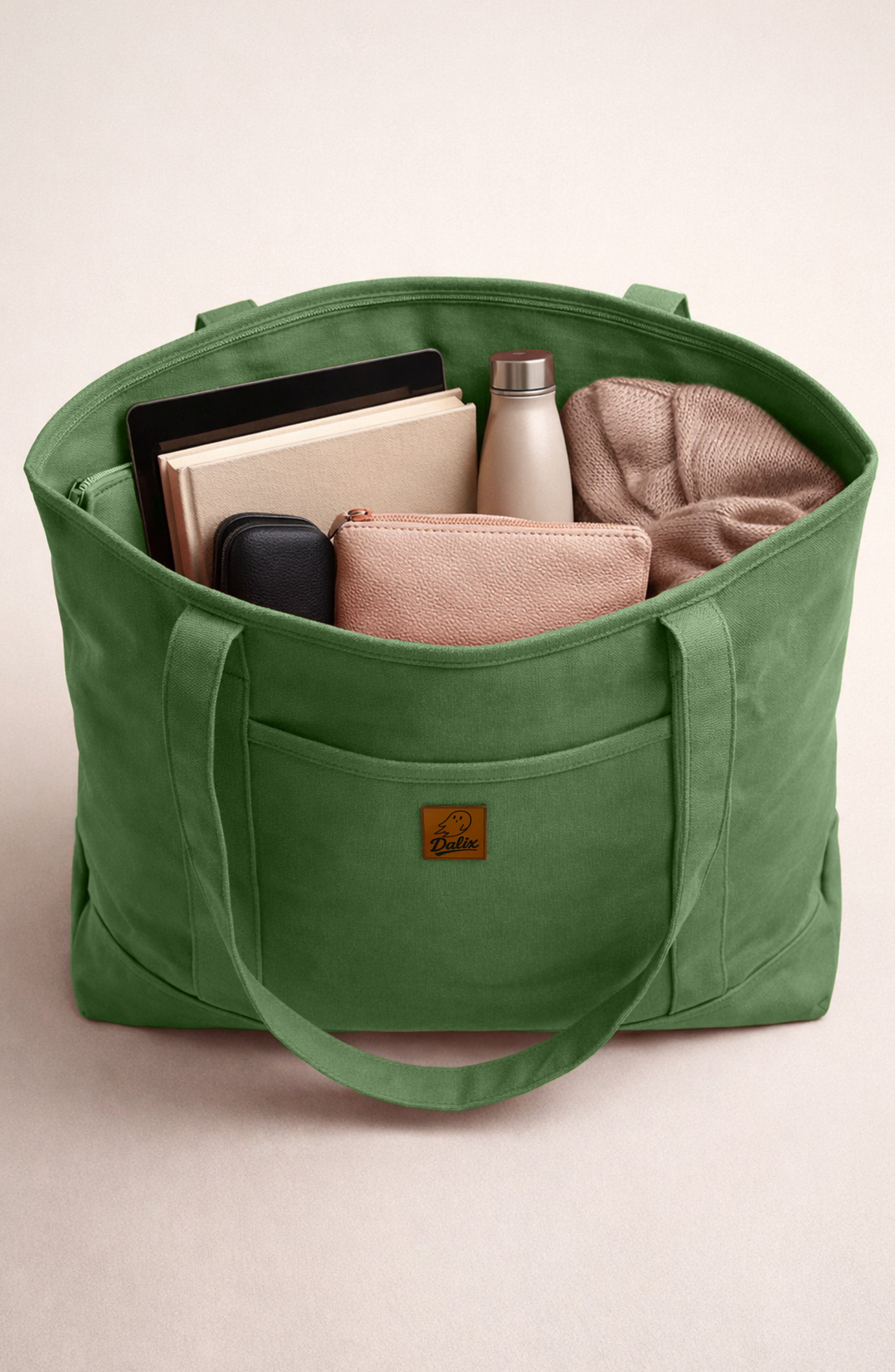 Ghost 23" Carryall Canvas Tote Bag, Alternate, color, Olive