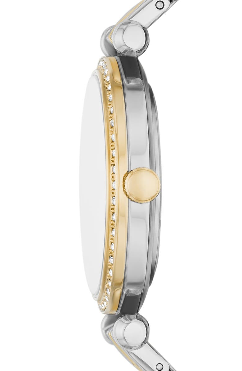 Fossil Tillie Three Hand Quartz CZ Bezel Bracelet Watch, 36mm, Alternate, color, 