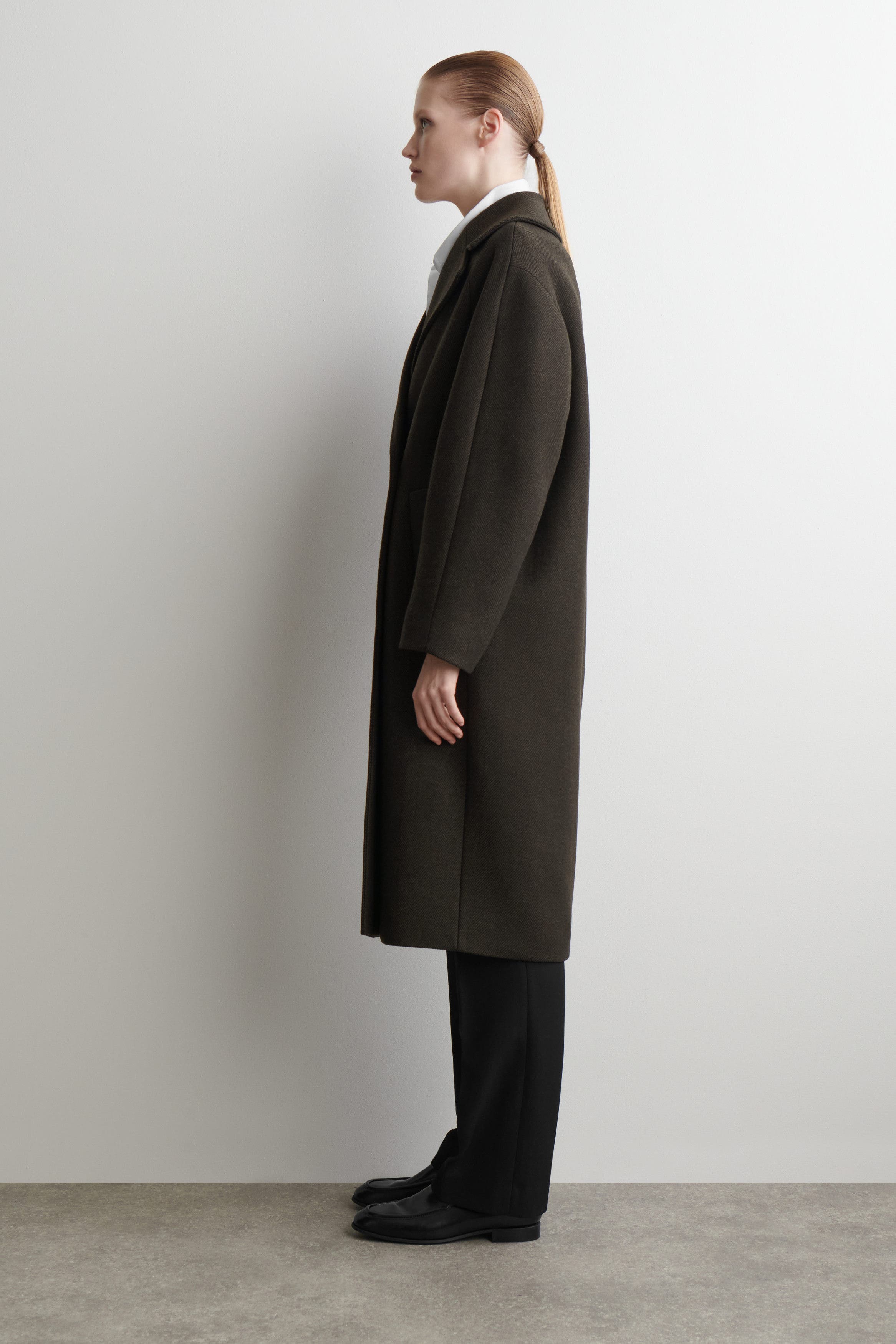 Oversized Double-Breasted Wool Long Coat - image 4