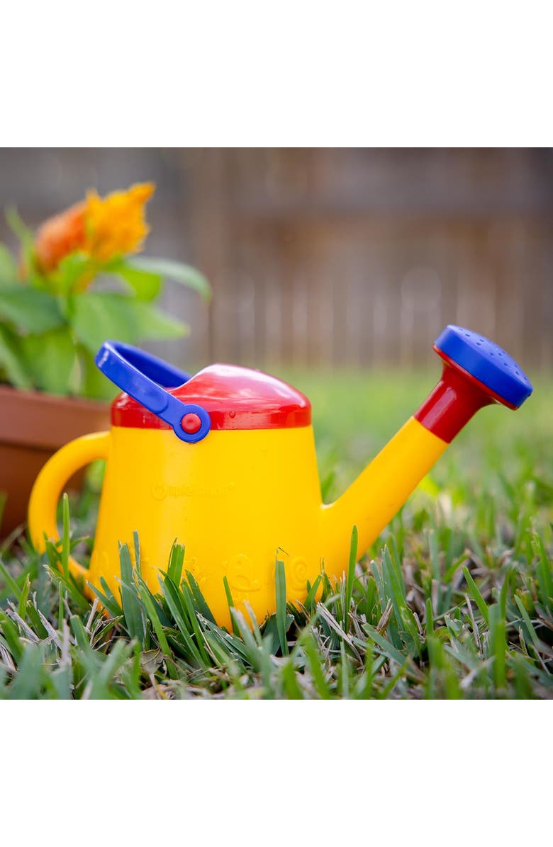 SPIELSTABIL Toddler Outdoor Garden Tools -Classic Yellow Watering Can for Kids Ages 18 Months and Up - 1 Liter Garden Toy Set - Made in Germany, Alternate, color, Yellow Multi