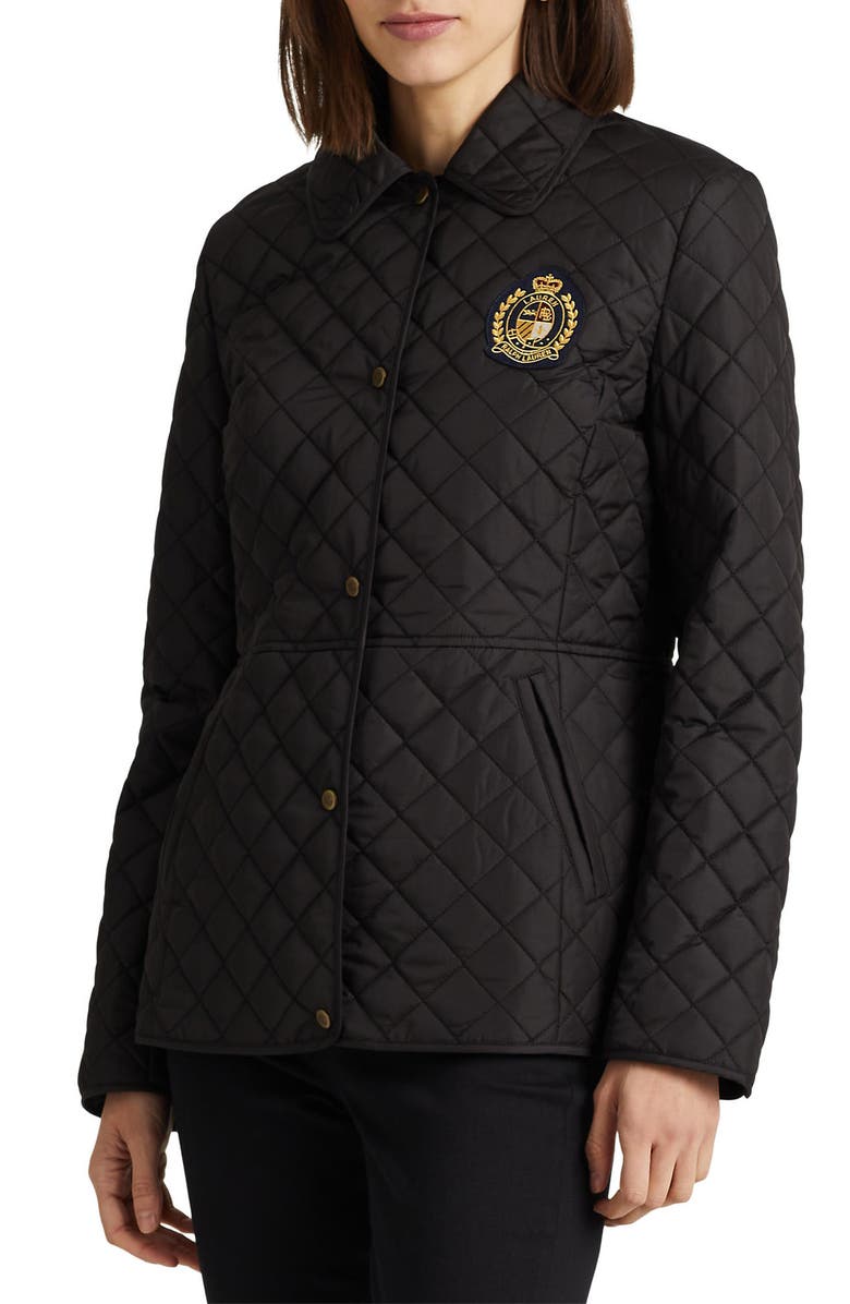Lauren Ralph Lauren Water Repellent Quilted Jacket, Main, color, 