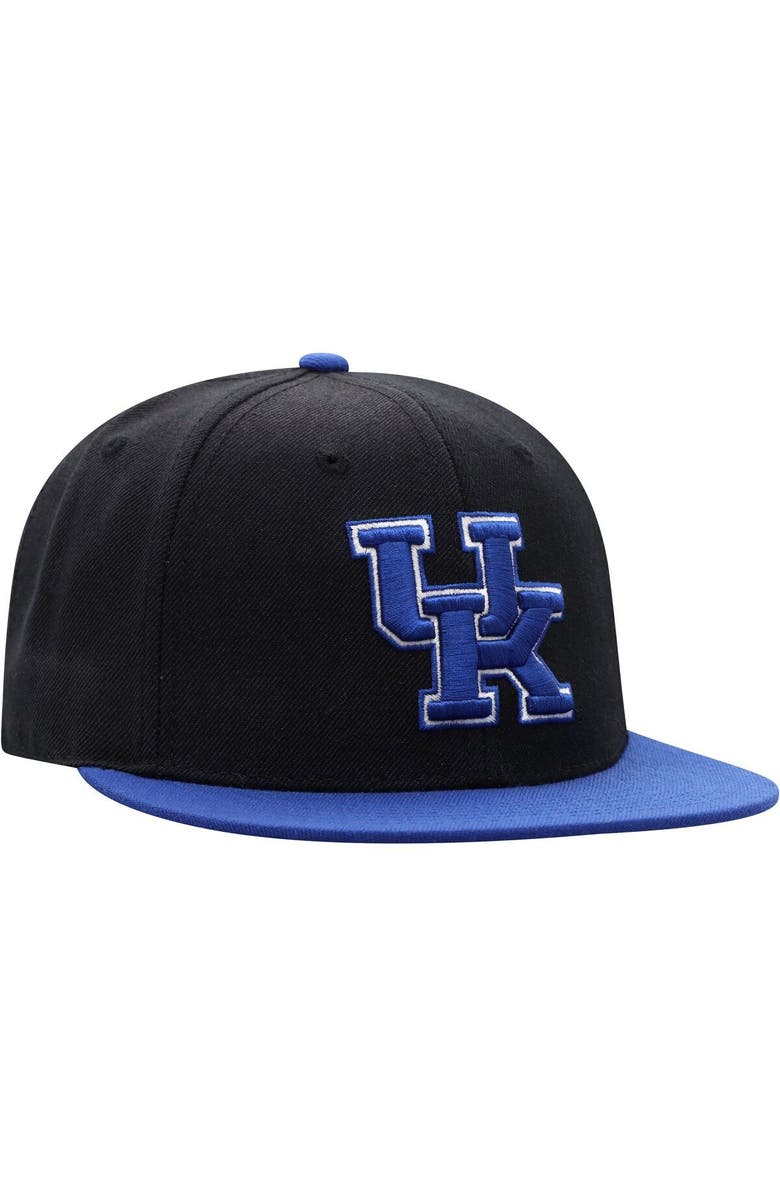TOP OF THE WORLD Men's Top of the World Black/Royal Kentucky Wildcats Team Color Two-Tone Fitted Hat, Alternate, color, Black