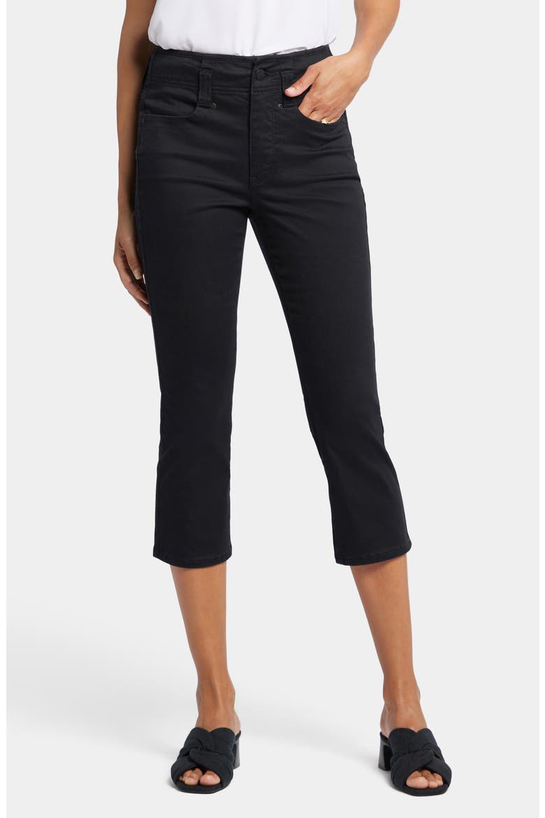 Ami High Waist Skinny Capri Jeans, Main, color, BLACK