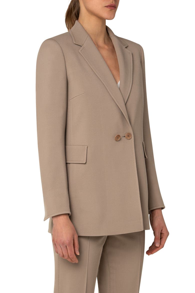 Wool Tricotine Boyfriend Blazer, Alternate, color, CORD