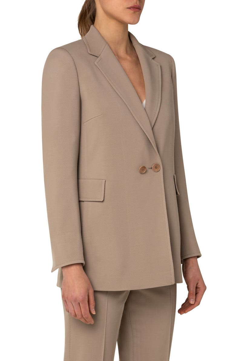 Akris punto Wool Tricotine Boyfriend Blazer, Alternate, color, 