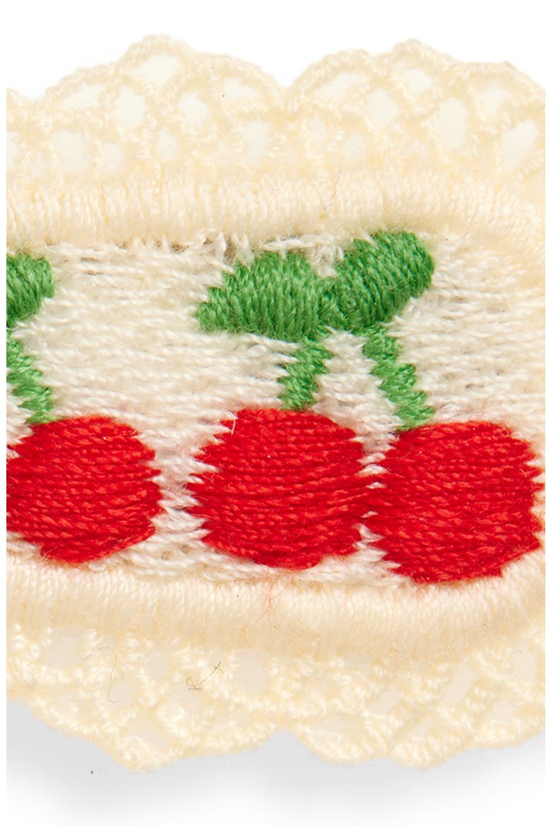 Kids' 2-Pack Knit Cherry Hair Clips, Alternate, color, RED